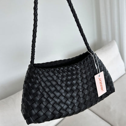 Women's Small Woven Crescent Handbag – product view 15