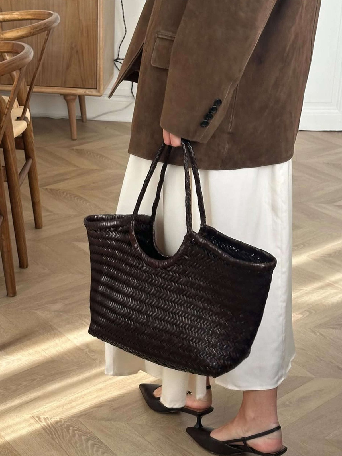 Women's Woven Structured Handbag – product view 14