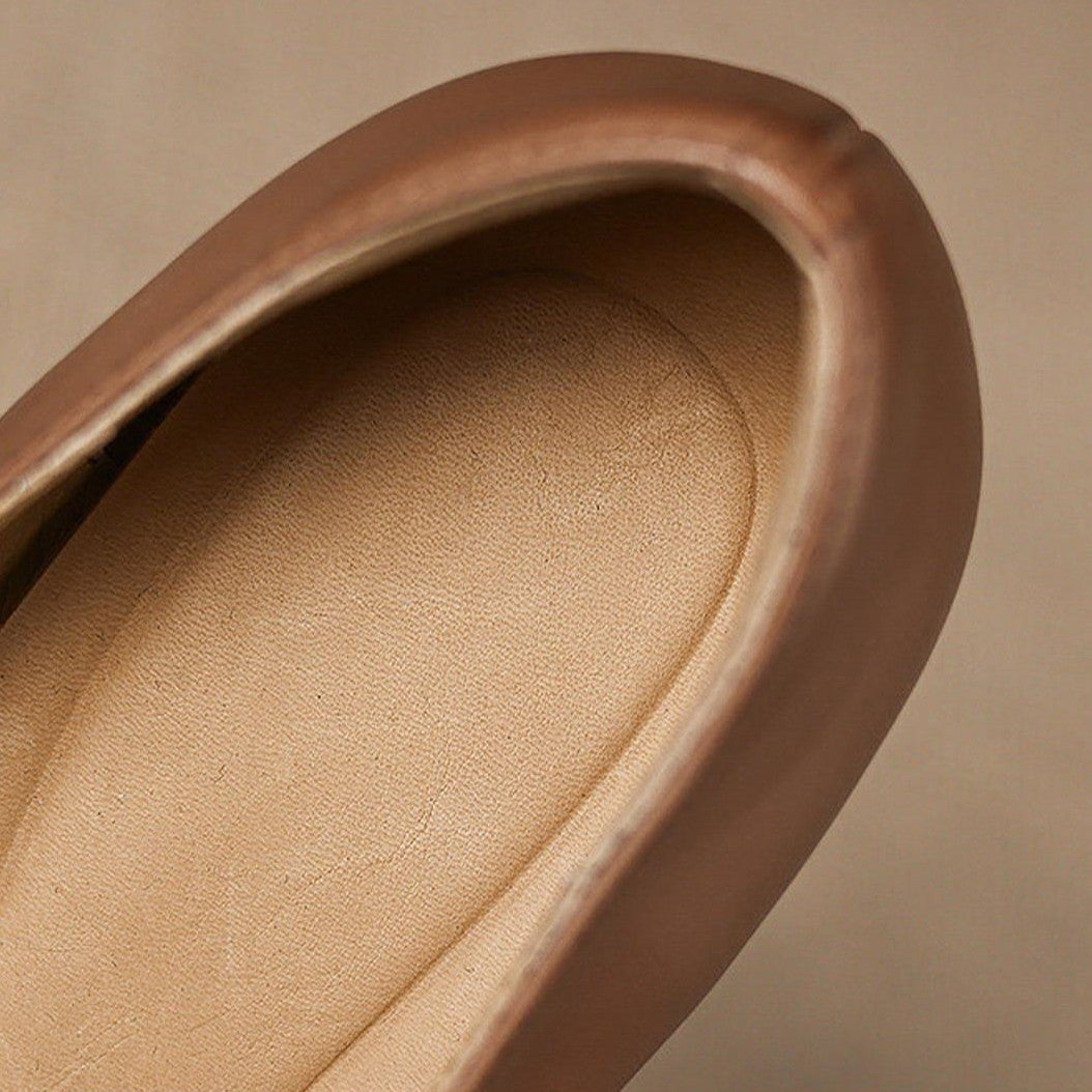 Women's Square-Toe T-Bar Block Heels – product view | Hensley London