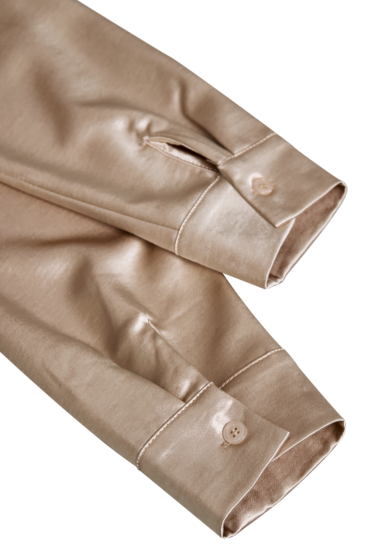Women's Satin Draped-Neck Long-Sleeve Blouse – Additional product view | Hensley London