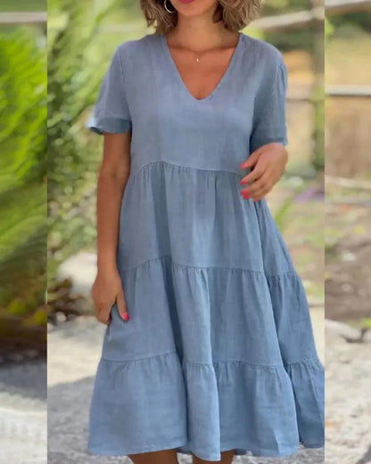 Women's Midi Dress Camel Lightweight Breathable 2