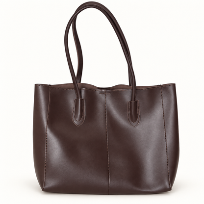 Women's Faux Leather Zip-Top Tote Bag - primary product view | Hensley London